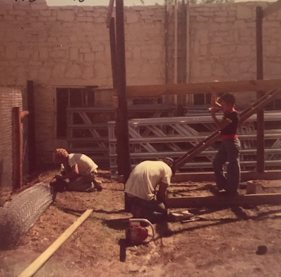 Building the new showroom, 1984