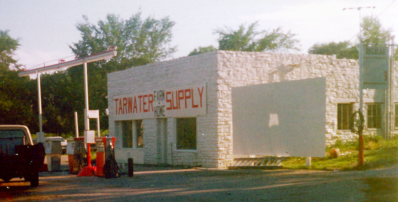 The original Tarwater Supply gas station, 1978